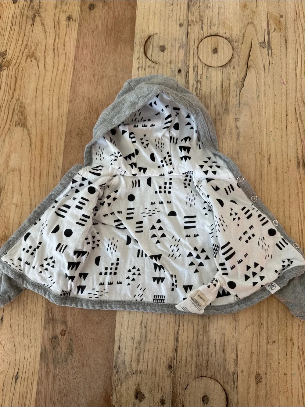 Toddler Hooded Snap-Up Jacket - Gray